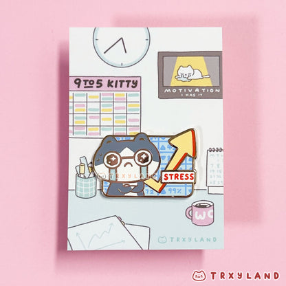 Stress↑ Enamel Pin