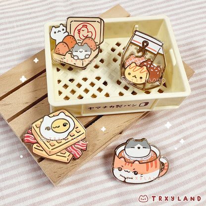 Cappuccino Kitty Enamel Pin