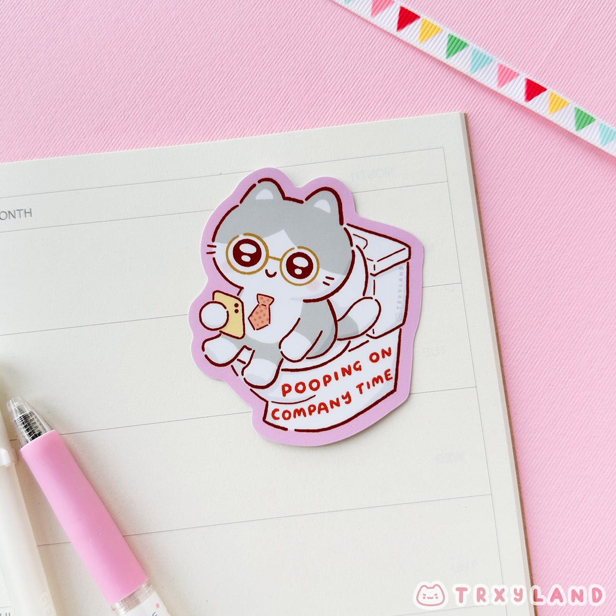 Pooping on Company Time Vinyl Sticker