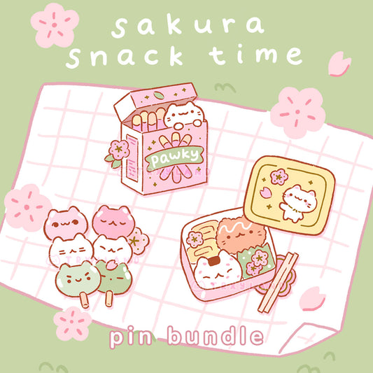 Sakura Snack Time Series Bundle - Enamel Pins