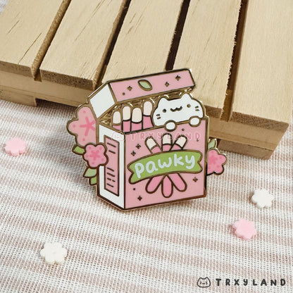 Sakura Pawky Enamel Pin