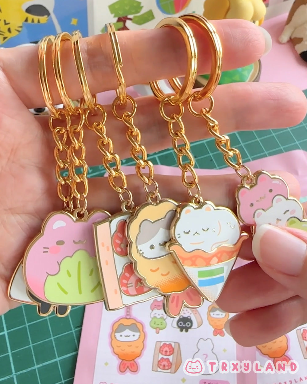 [Full Set] Snack Break Mystery Enamel Charm - Neko Mart Series