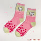 Pink Boba Cat Socks