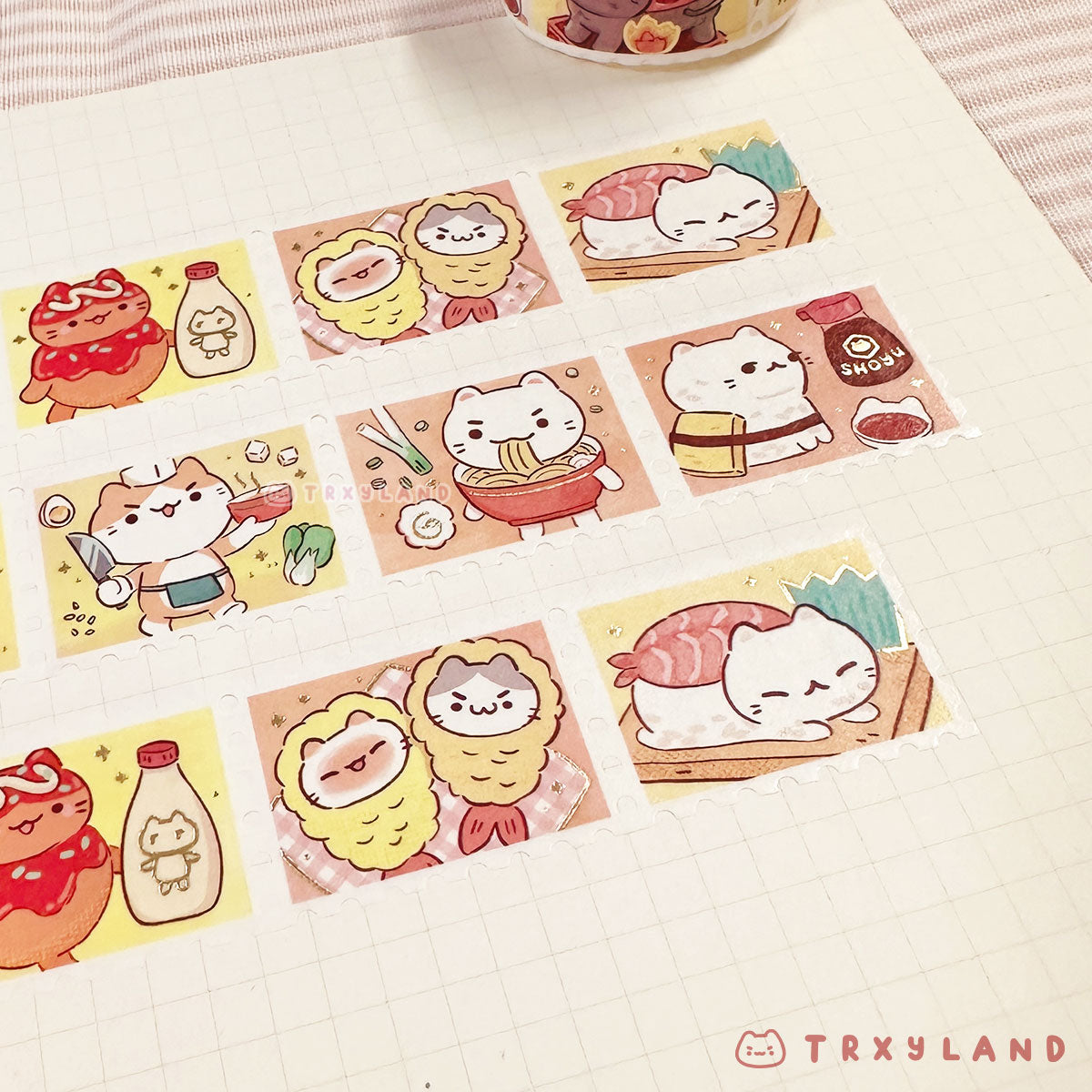 Kitty Chef V2 Stamp Washi Tape