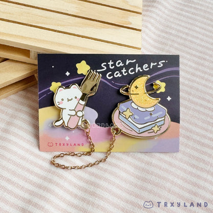 Lunar Cake Chain-link Enamel Pin