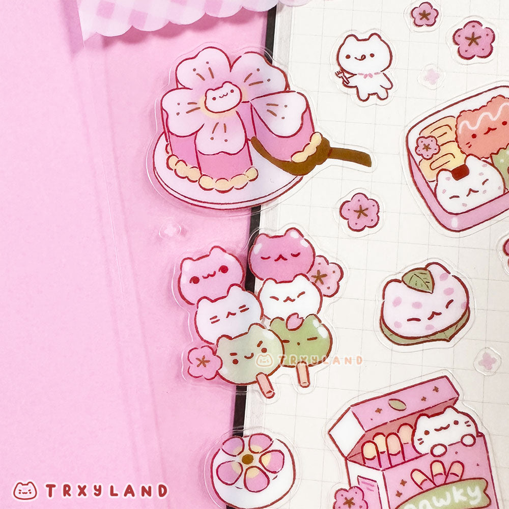 Sakura Snacks Clear Sticker Sheet