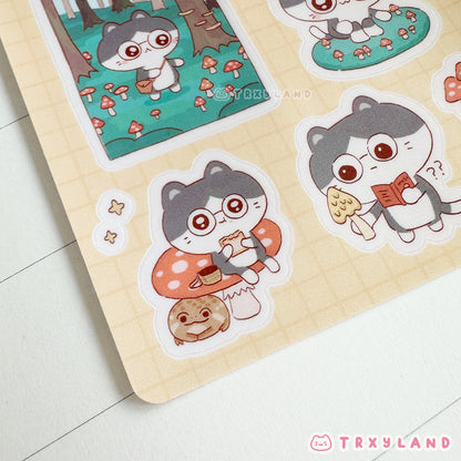 Mushroom Picking Sticker Sheet