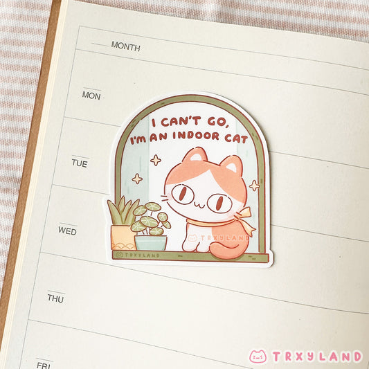 Indoor Cat Vinyl Sticker