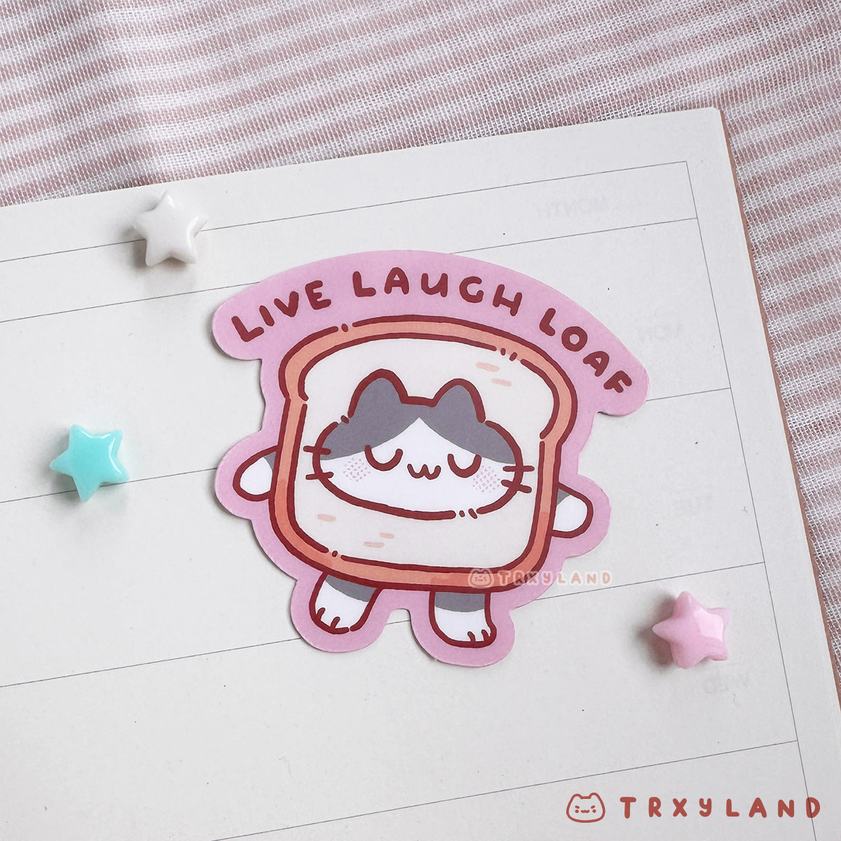 Live Laugh Loaf Vinyl Sticker