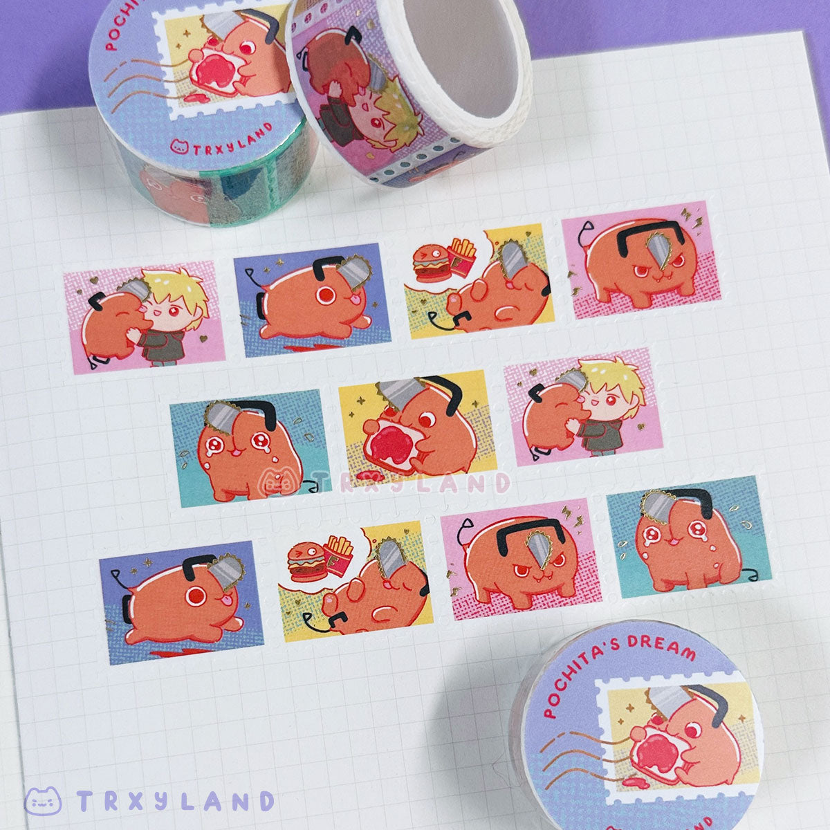 Pochita's Dream Foil Stamp Washi Tape