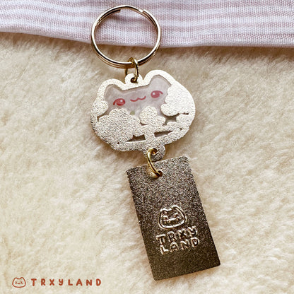 Enamel Keyring - Sakura Tea Time Wind Chime