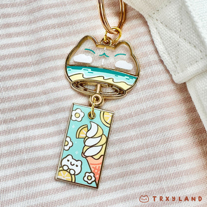 Enamel Keyring - Seaside Soft Serve Wind Chime
