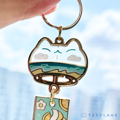 Enamel Keyring - Seaside Soft Serve Wind Chime