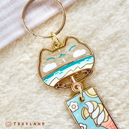 Enamel Keyring - Seaside Soft Serve Wind Chime