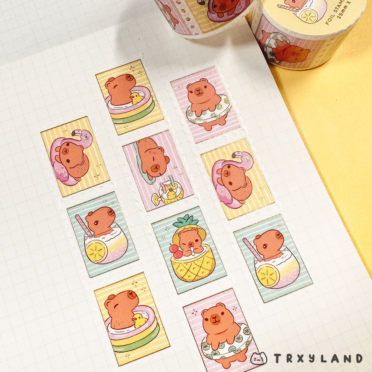 Capy Summer Stamp Washi Tape