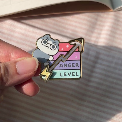 Anger Level Sliding Enamel Pin