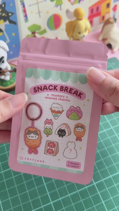 Snack Break Mystery Enamel Charm - Neko Mart Series
