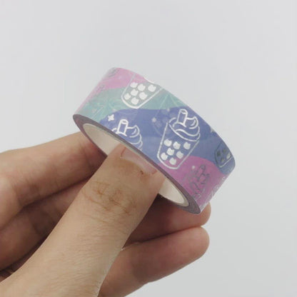 Galaxy Boba Holo Foil Washi Tape