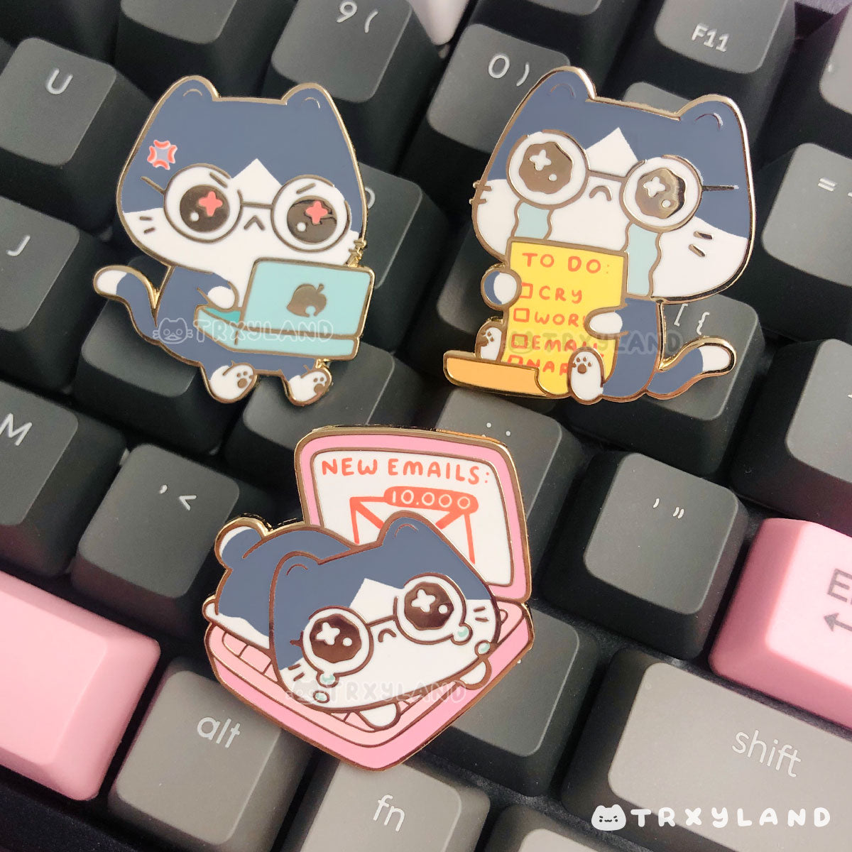 Too Many Emails Enamel Pin