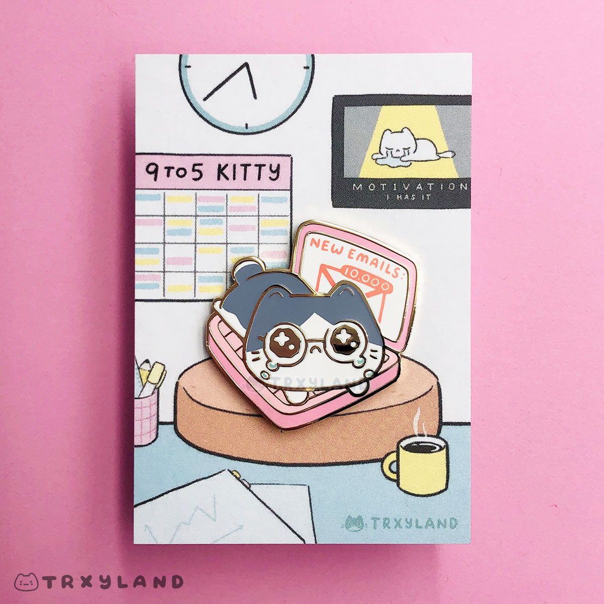 Too Many Emails Enamel Pin