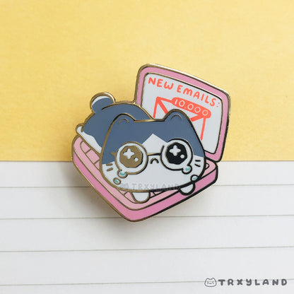 Too Many Emails Enamel Pin