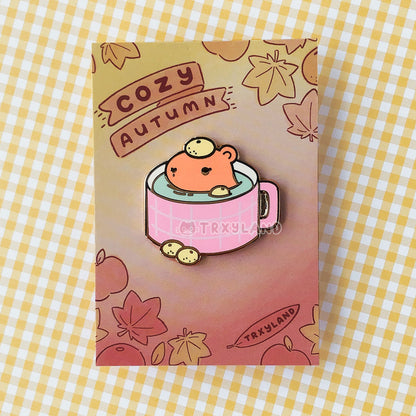 Capy Onsen Enamel Pin