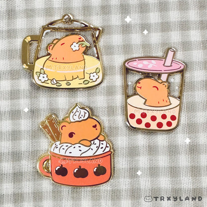 Hot Choco Capy Enamel Pin