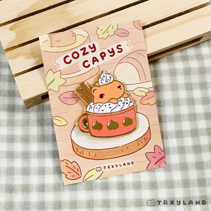 Hot Choco Capy Enamel Pin