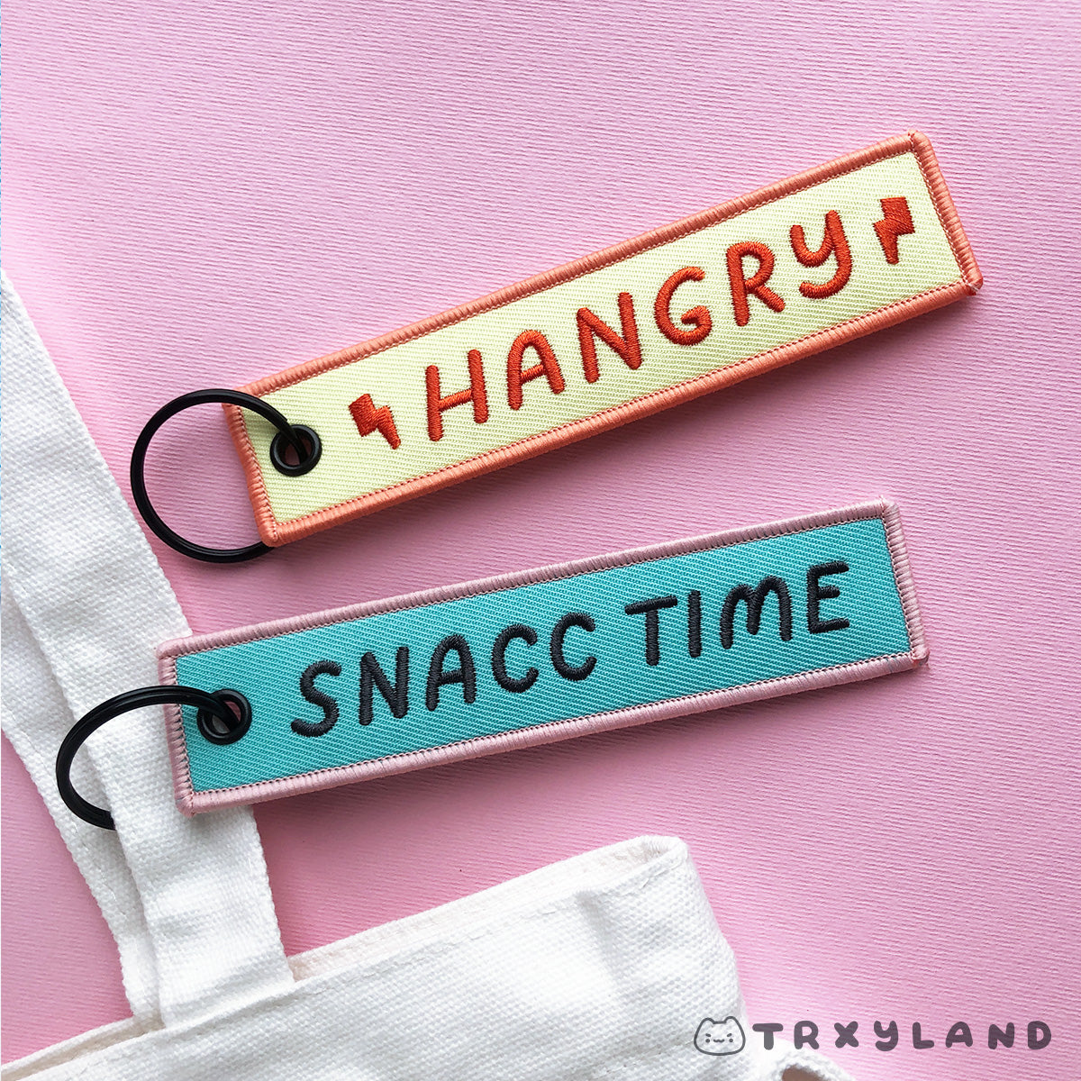 Snacc Time Fabric Keyring