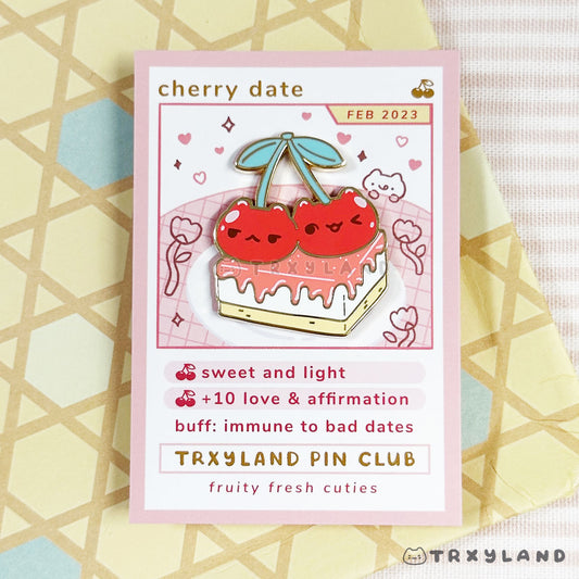 Cherry Date Pin