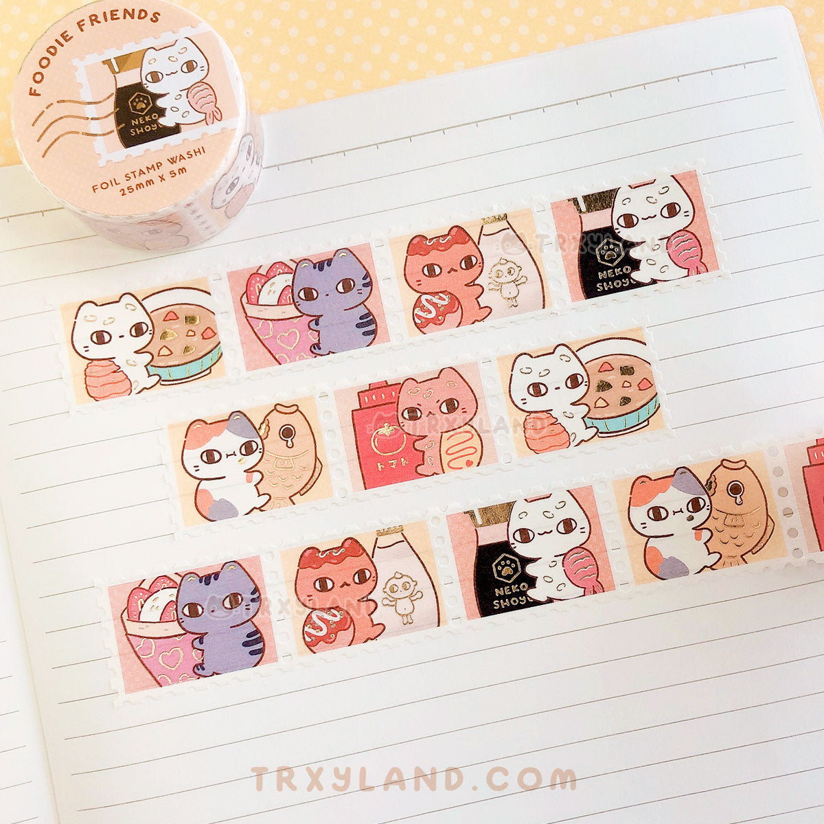Foodie Friends Foil Stamp Washi Tape