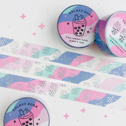 Galaxy Boba Holo Foil Washi Tape