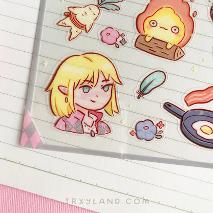 Wizard Howl Clear Sticker Sheet