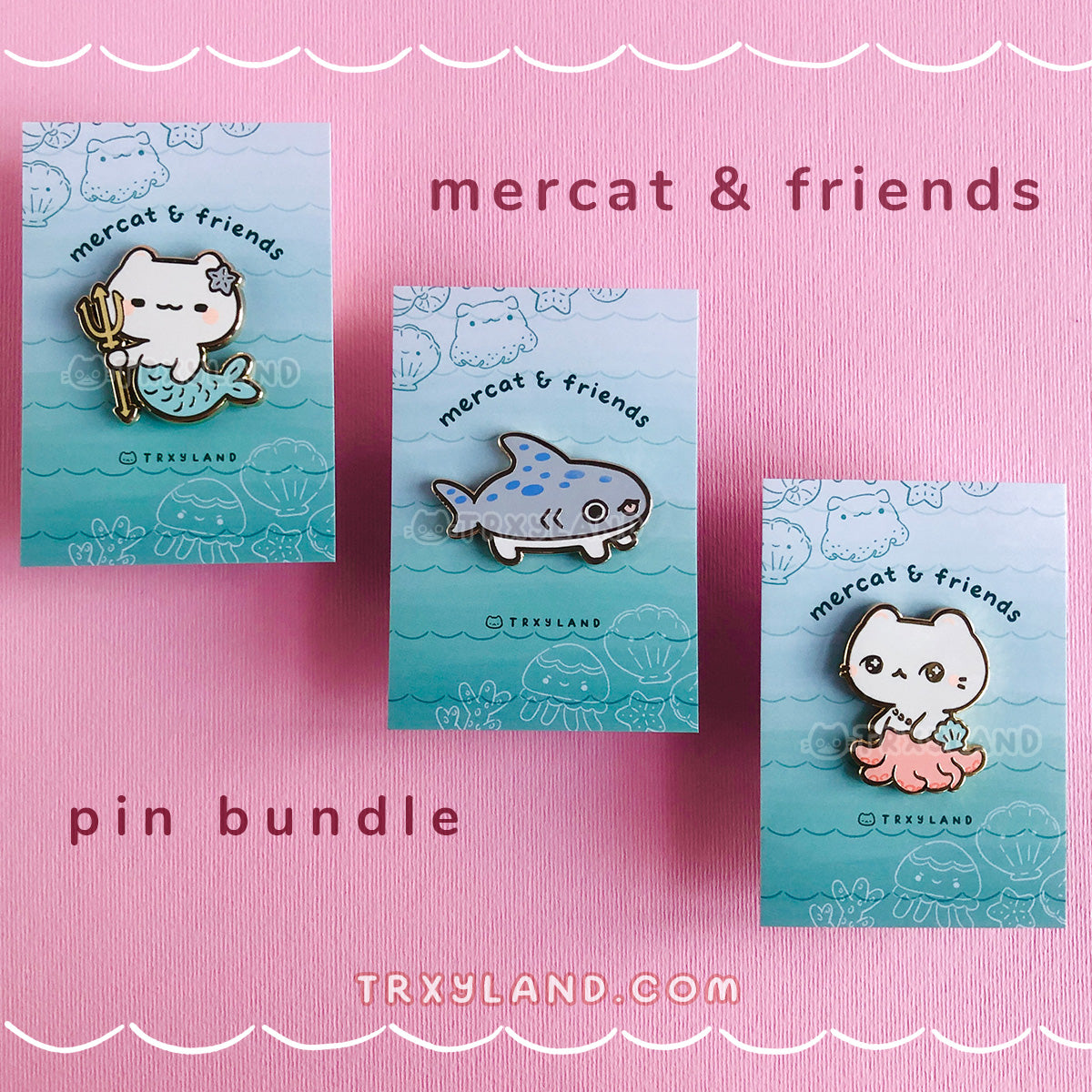 Mercat & Friends Series Bundle - Enamel Pins