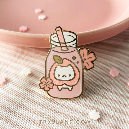 Peach Soda Enamel Pin