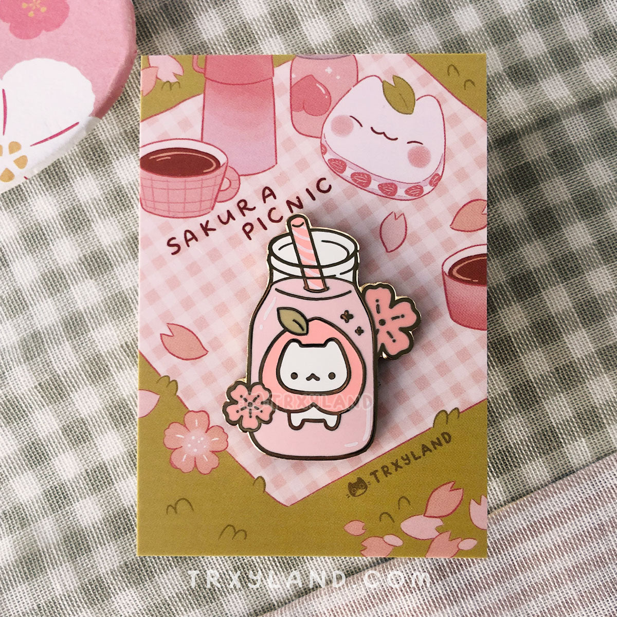 Peach Soda Enamel Pin