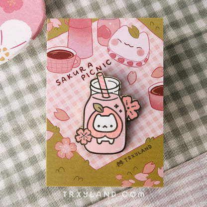 Peach Soda Enamel Pin