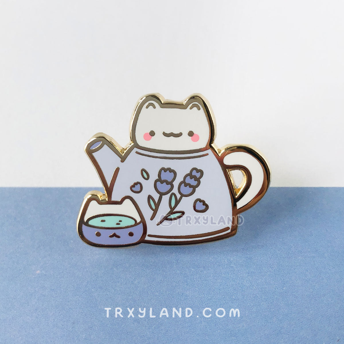 Lavender Tea SUPER Bundle - 3 Enamel Pins + Clear Foil Tape