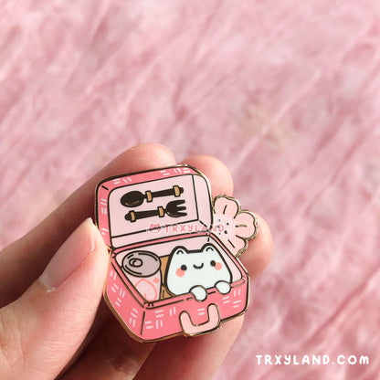 Sakura Picnic Basket Enamel Pin