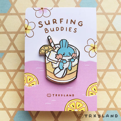 Surfer Mudkip Enamel Pin