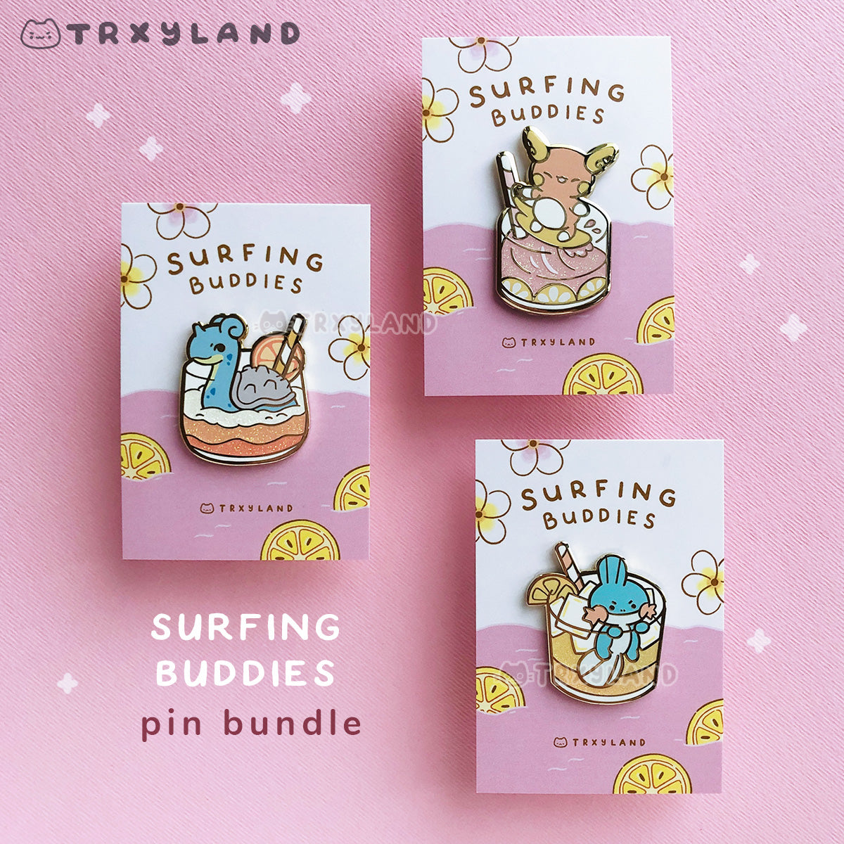 Surfing Buddies Series Bundle - Enamel Pins
