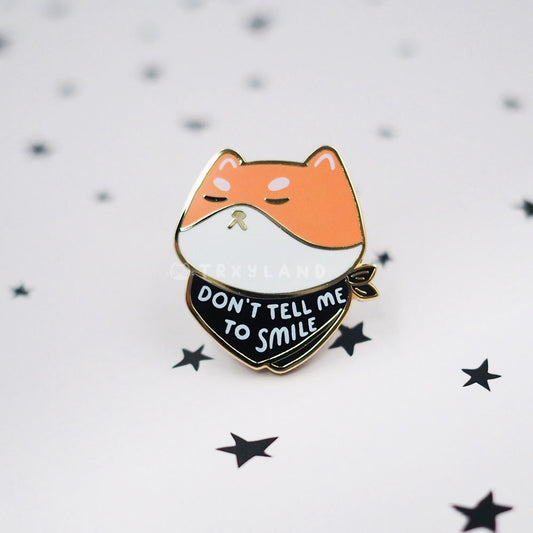 No Smile Shiba Enamel Pin