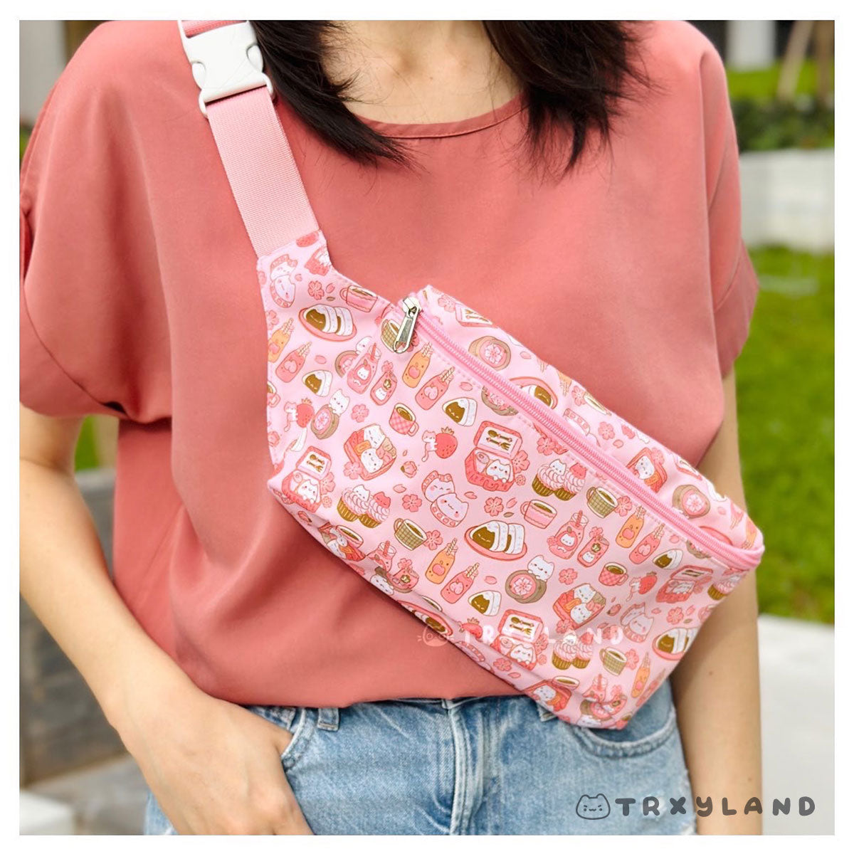 Korilakkuma Sakura Clear Cosmetics Pouch Bag | jellybeet