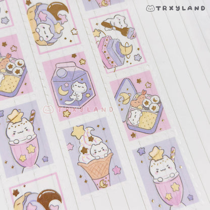 Starry Tea Time Series Foil Stamp Washi Tape