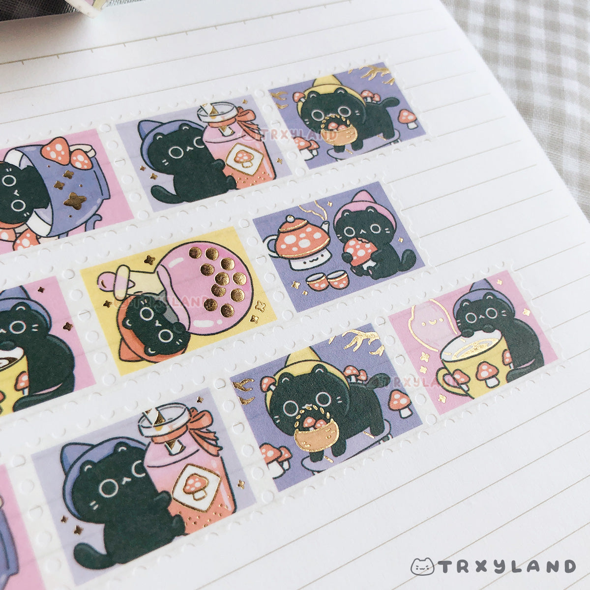 Witchy Kitty Series Foil Stamp Washi Tape
