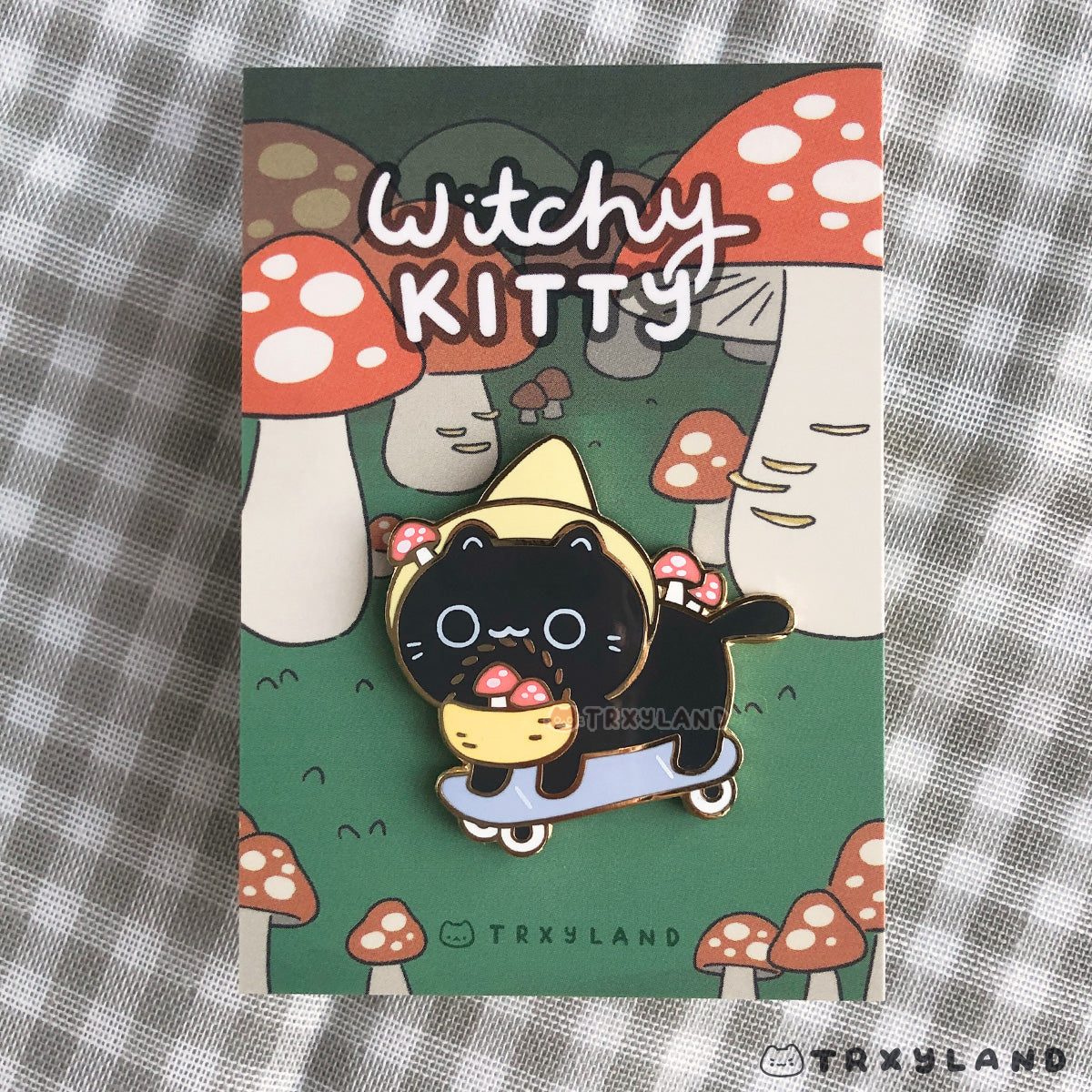 Witchy Kitty Series SUPER Bundle - 3 Enamel Pins + Foil Stamp Washi Tape