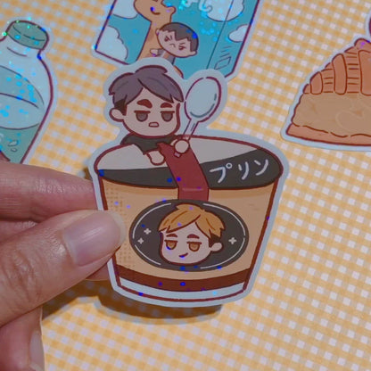 Haikyuu Glitter Vinyl Stickers